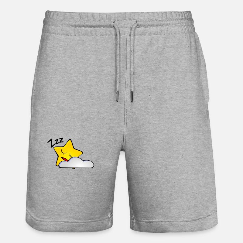 Étoile Endormie avec Nuage - Short de jogging bio TRAINER Stanley/Stella unisexe - gris chiné