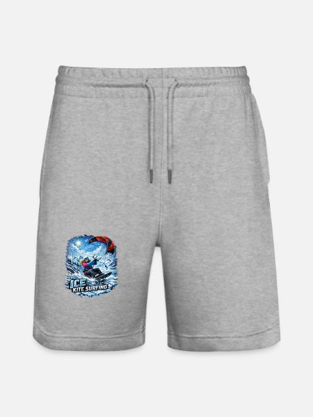 WINTER KITE SURFER GIRL - Stanley/Stella Unisex Bio Joggingshorts Trainer - Grau meliert