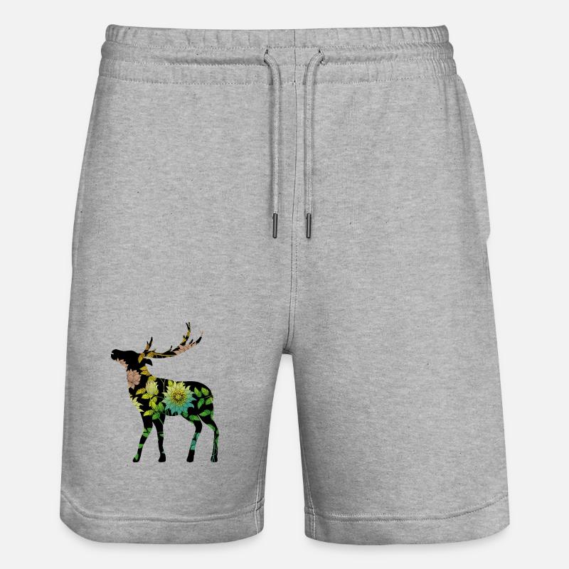 Hirsch - Stanley/Stella Unisex Bio Joggingshorts Trainer  - Grau meliert