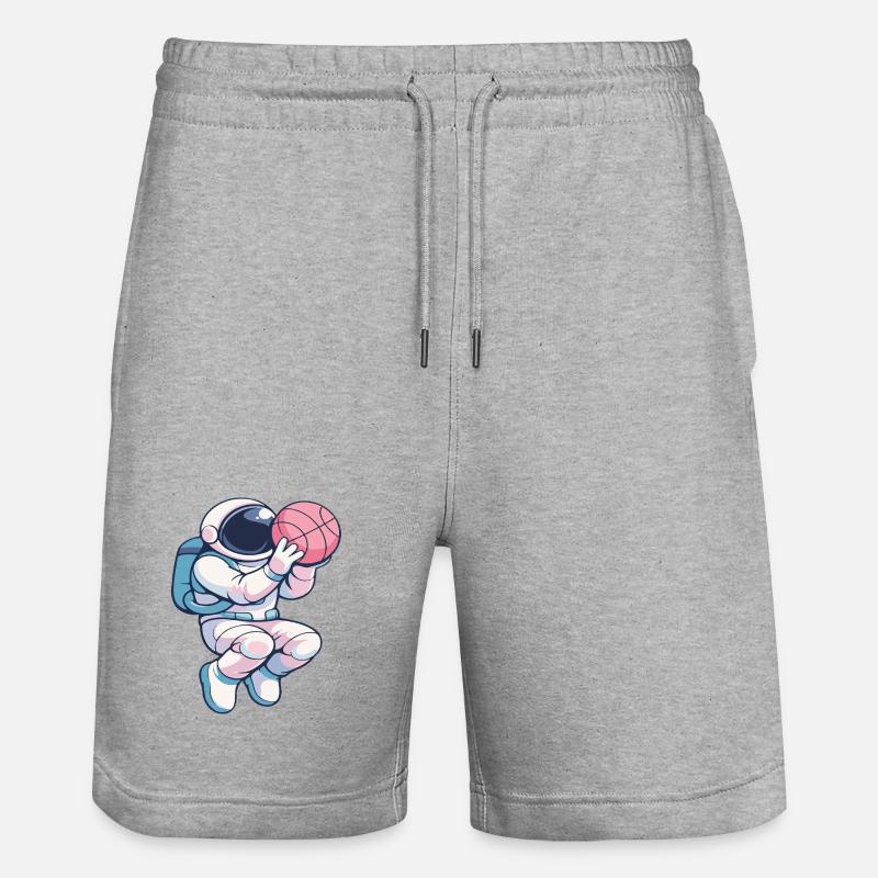 Astro Hoops : Dunk Lunaire - Short de jogging bio TRAINER Stanley/Stella unisexe - gris chiné