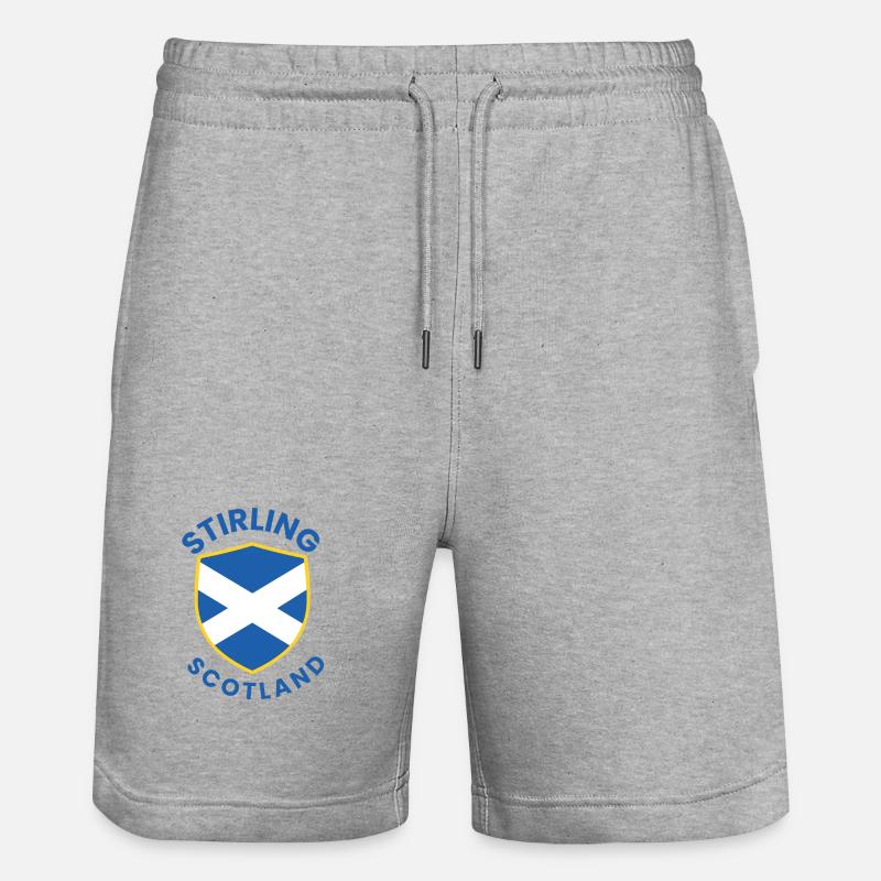 Conception du bouclier écossais de Stirling - Short de jogging bio TRAINER Stanley/Stella unisexe - gris chiné