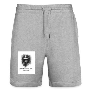 Shadowhunters - Stanley/Stella Trainer Unisex Organic Jogging Shorts - heather grey - Front - Nik (191cm) & Marisol (170cm)