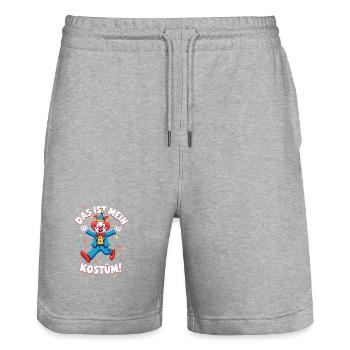 Carnaval costumé Politicien Carnaval - Short de jogging bio TRAINER Stanley/Stella unisexe - gris chiné - Devant - Nik (191cm) & Marisol (170cm)