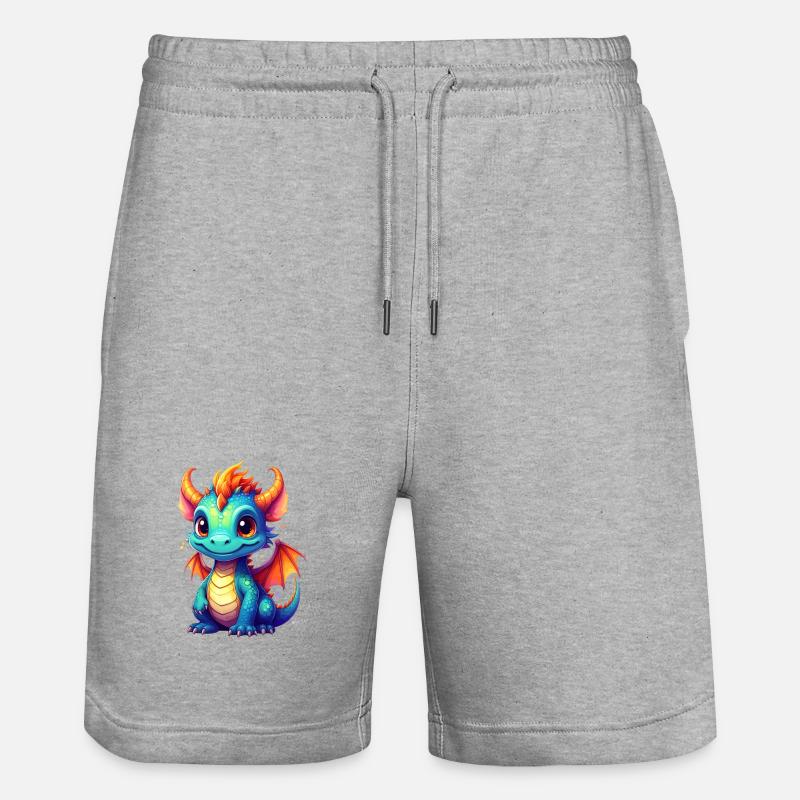 Dragon mignon - Short de jogging bio TRAINER Stanley/Stella unisexe - gris chiné
