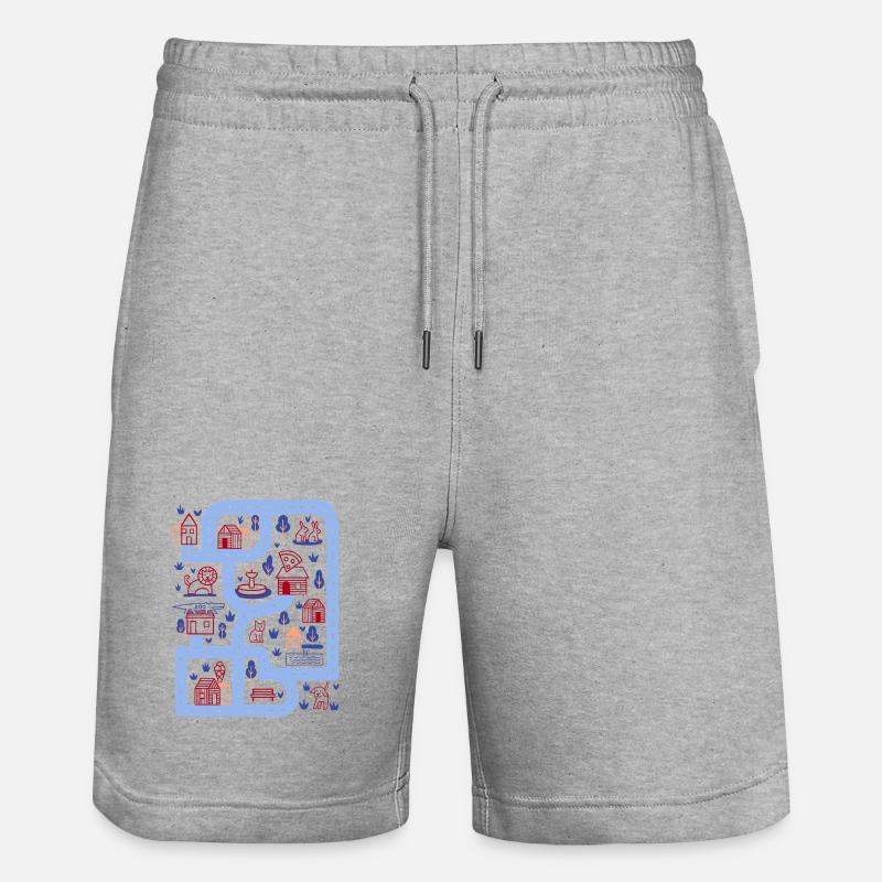 Rue de jeu - Short de jogging bio TRAINER Stanley/Stella unisexe - gris chiné
