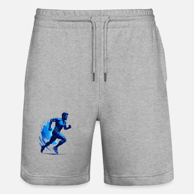 Silhouette d’un coureur - Short de jogging bio TRAINER Stanley/Stella unisexe - gris chiné