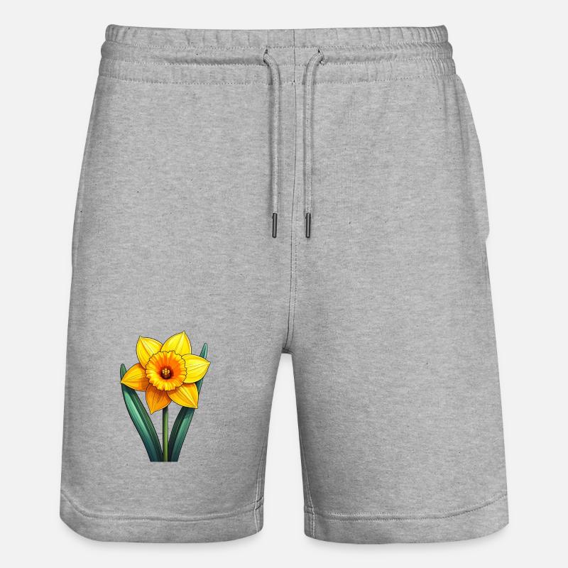 Jonquille / Jonquille - Short de jogging bio TRAINER Stanley/Stella unisexe - gris chiné