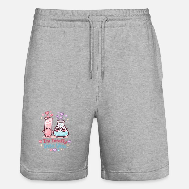 Duo de Beakers totalement dans toi - Short de jogging bio TRAINER Stanley/Stella unisexe - gris chiné