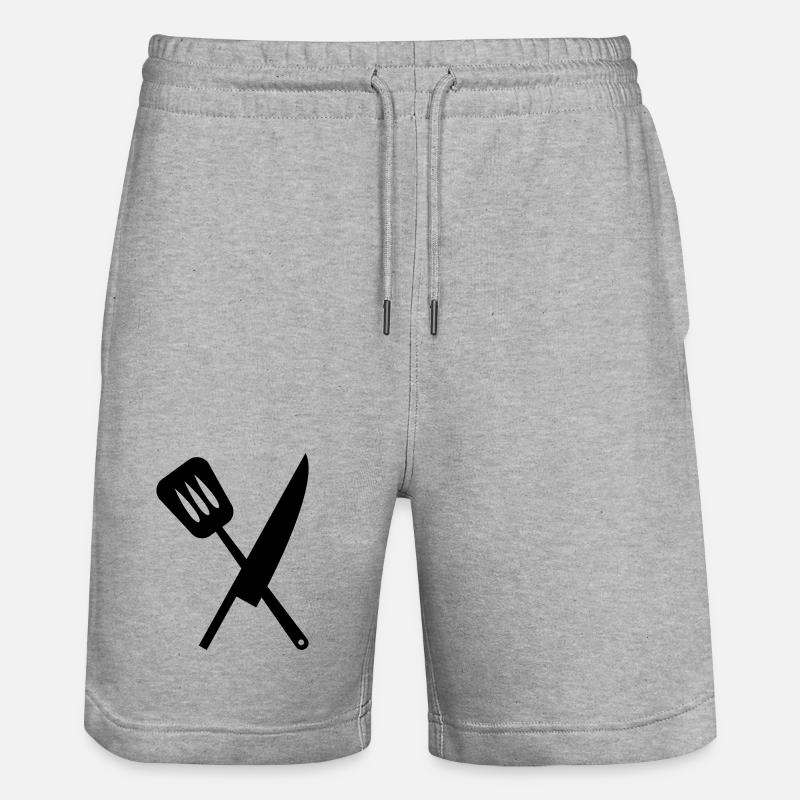 Chef - Cuisine - Cuisinier - Short de jogging bio TRAINER Stanley/Stella unisexe - gris chiné