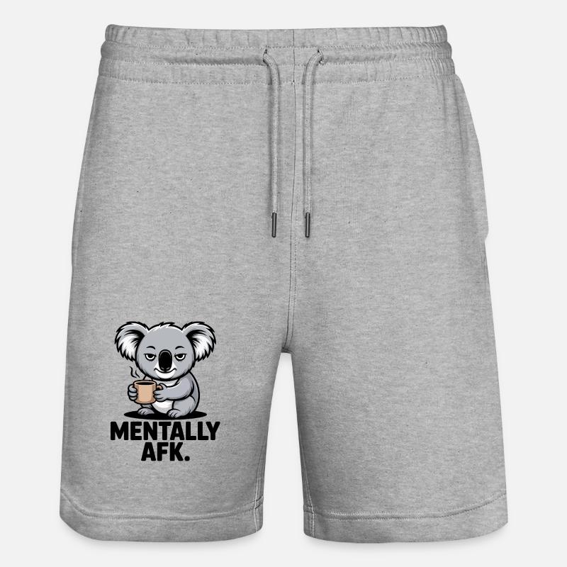 Koala AFK Coffee - Short de jogging bio TRAINER Stanley/Stella unisexe - gris chiné