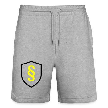 Paragraph Schild Gesetz - Stanley/Stella Unisex Bio Joggingshorts Trainer  - Grau meliert - Vorne - Nik (191cm) & Marisol (170cm)