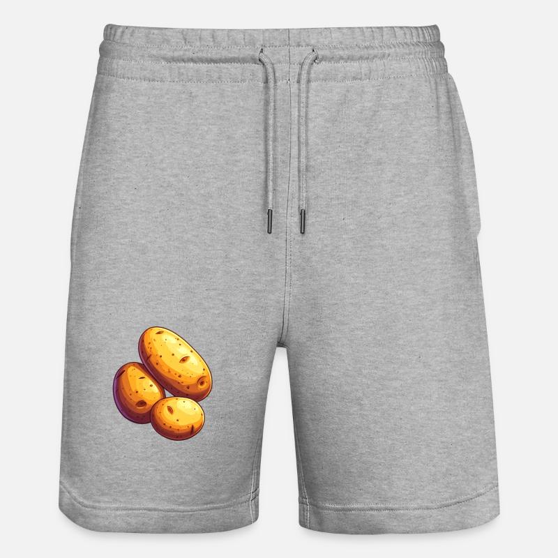 Pomme de terre - Short de jogging bio TRAINER Stanley/Stella unisexe - gris chiné