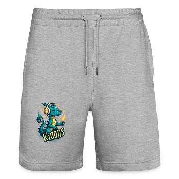 Drachenmusik mit Kopfhörer Kids - Stanley/Stella Unisex Bio Joggingshorts Trainer  - Grau meliert - Vorne - Nik (191cm) & Marisol (170cm)