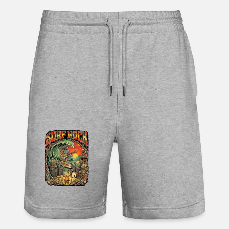 Fête de plage Surf Rock - Short de jogging bio TRAINER Stanley/Stella unisexe - gris chiné