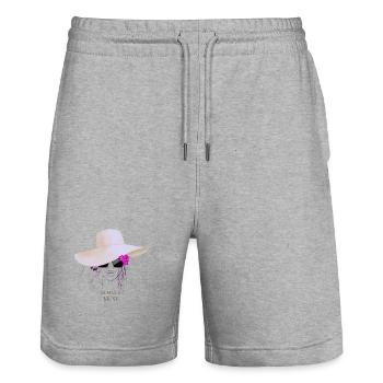 Summer M U S E. Your summer. Your style. - Stanley/Stella Trainer Unisex Organic Jogging Shorts - heather grey - Front - Nik (191cm) & Marisol (170cm)