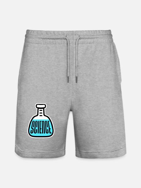 Science Science Statement Nerd Education Saying - Stanley/Stella Trainer Unisex Organic Jogging Shorts - heather grey