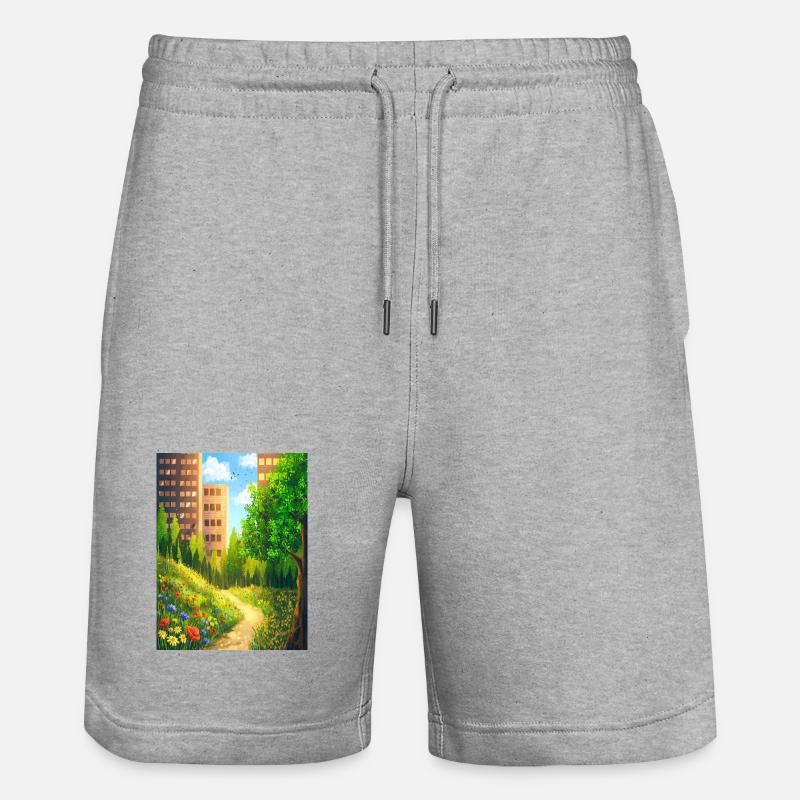 Sentier floral urbain - Short de jogging bio TRAINER Stanley/Stella unisexe - gris chiné
