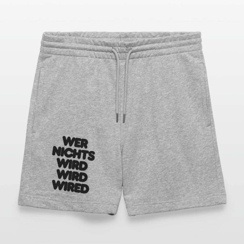 WER NICHTS WIRD WIRD WIRED – IT SPRUCH LUSTIG NERD Stanley/Stella Unisex Bio Joggingshorts Trainer 