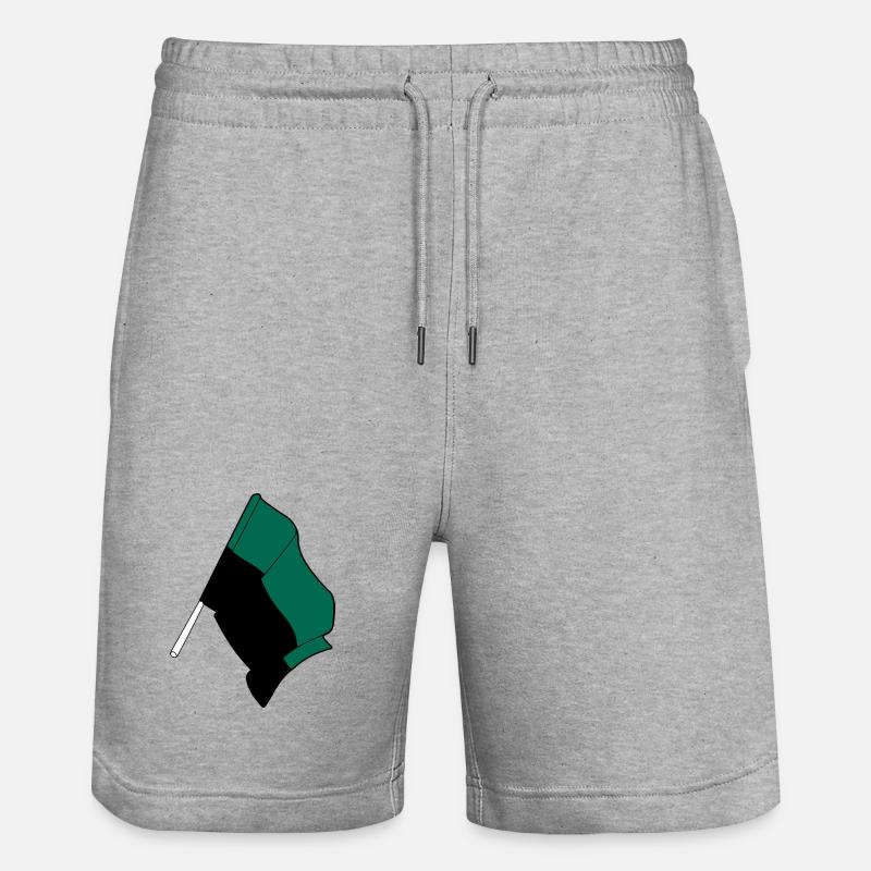 Texel Flag – Island Pride - Stanley/Stella Trainer Unisex Organic Jogging Shorts - heather grey