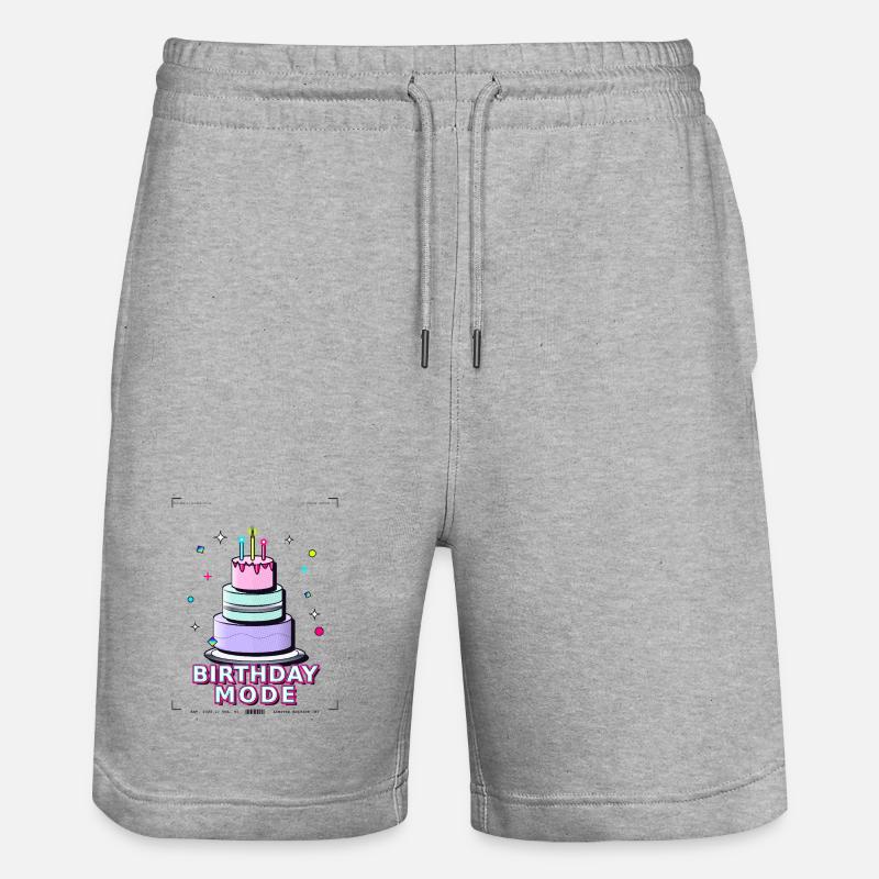 gâteau d’anniversaire anniversaire - Short de jogging bio TRAINER Stanley/Stella unisexe - gris chiné