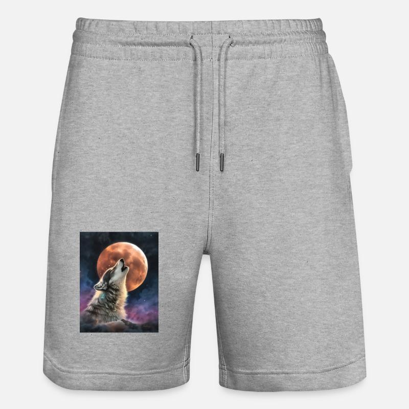 loup hurlant - Short de jogging bio TRAINER Stanley/Stella unisexe - gris chiné
