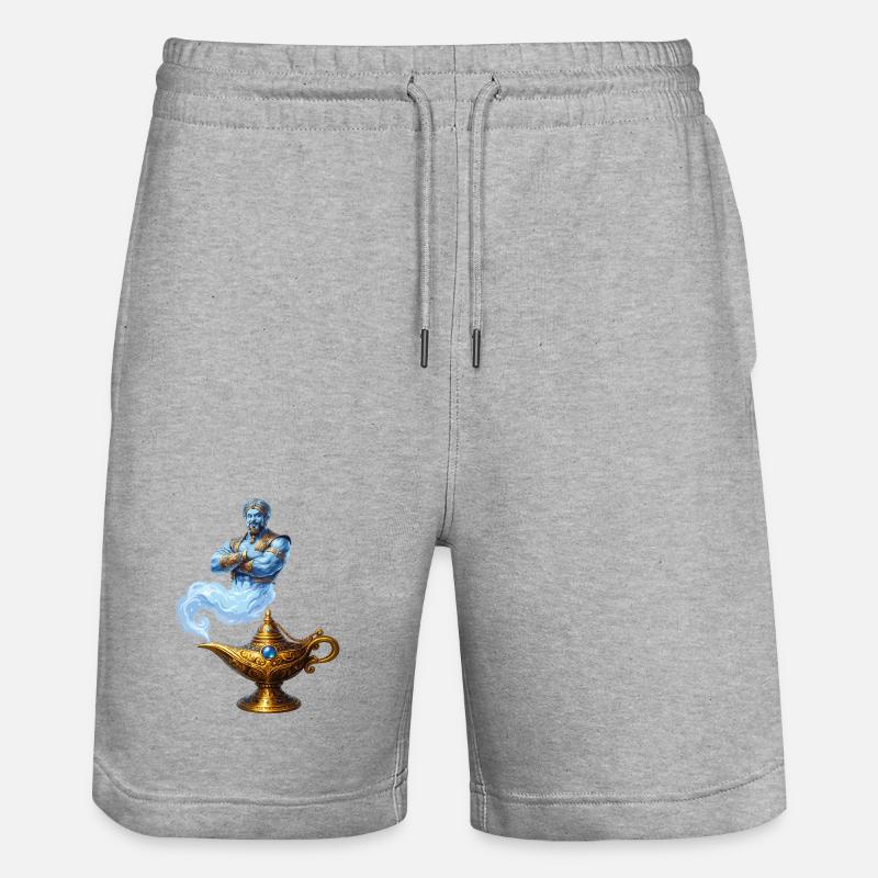 Génie bleu de Golden Lamp - Short de jogging bio TRAINER Stanley/Stella unisexe - gris chiné