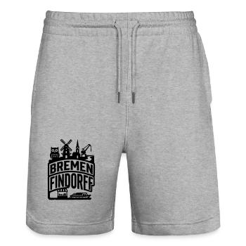 Bremen Findorff – Home & District - Stanley/Stella Trainer Unisex Organic Jogging Shorts - heather grey - Front - Nik (191cm) & Marisol (170cm)