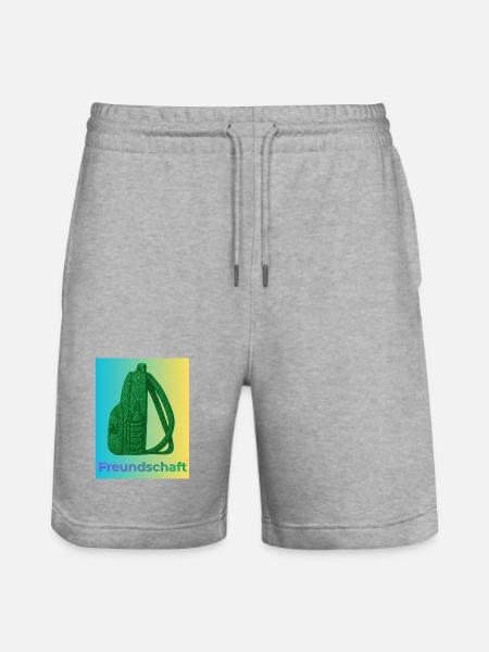 Freundschaft Glitzer Rucksack grün - Stanley/Stella Unisex Bio Joggingshorts Trainer - Grau meliert