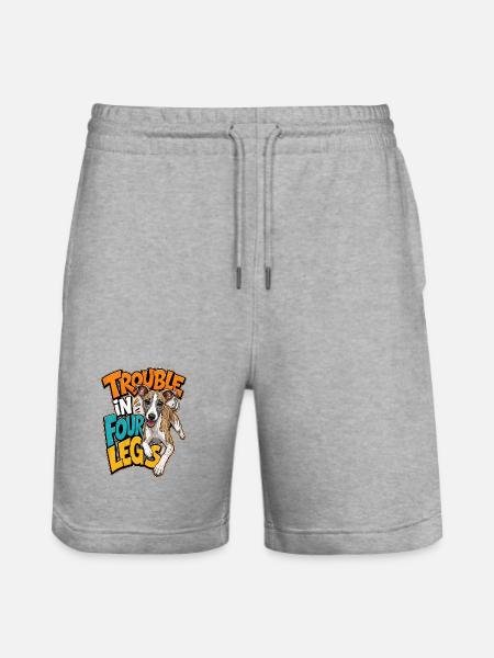 Whippet - Stanley/Stella Trainer Unisex Organic Jogging Shorts - heather grey