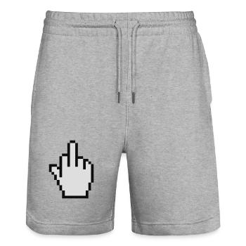 mouse_fu - Stanley/Stella Unisex Bio Joggingshorts Trainer  - Grau meliert - Vorne - Nik (191cm) & Marisol (170cm)