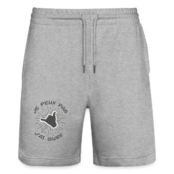 Je Peux Pas J'ai Surf - Short de jogging bio TRAINER Stanley/Stella unisexe - gris chiné - Devant - Nik (191cm) & Marisol (170cm)