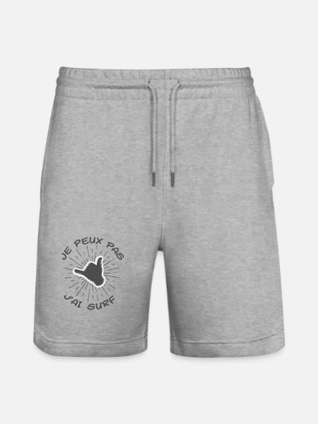 I can't I surf - Stanley/Stella Trainer Unisex Organic Jogging Shorts - heather grey