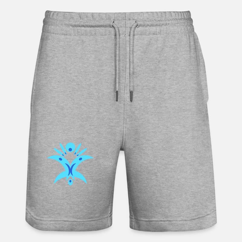 Muster N°8 - Stanley/Stella Unisex Bio Joggingshorts Trainer  - Grau meliert