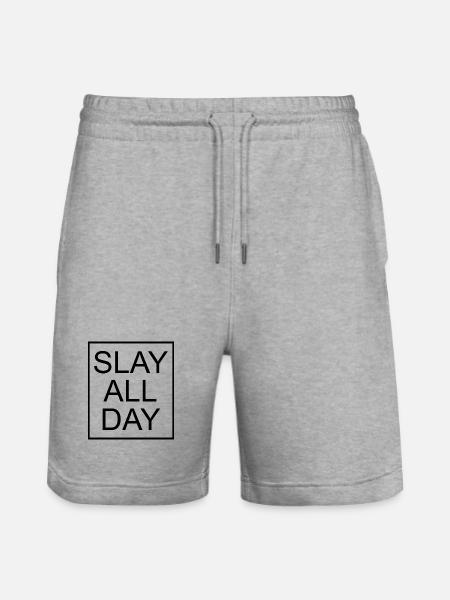 Slay All Day Graphic - Stanley/Stella Trainer Unisex Organic Jogging Shorts - heather grey