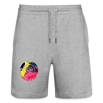 Kunst der Abstraktion rot, gelbe, schwarz - Stanley/Stella Unisex Bio Joggingshorts Trainer  - Grau meliert - Vorne - Nik (191cm) & Marisol (170cm)