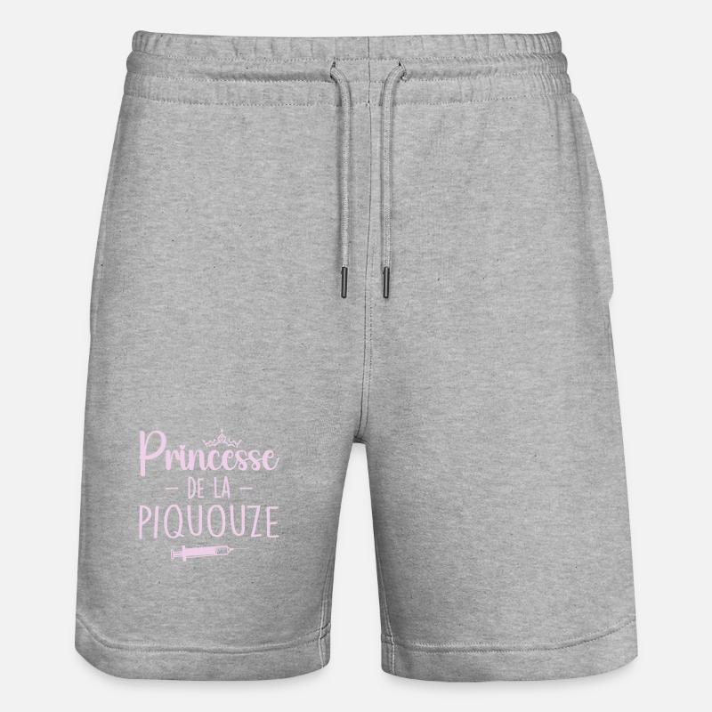 Princesse De La Piquouze - Short de jogging bio TRAINER Stanley/Stella unisexe - gris chiné