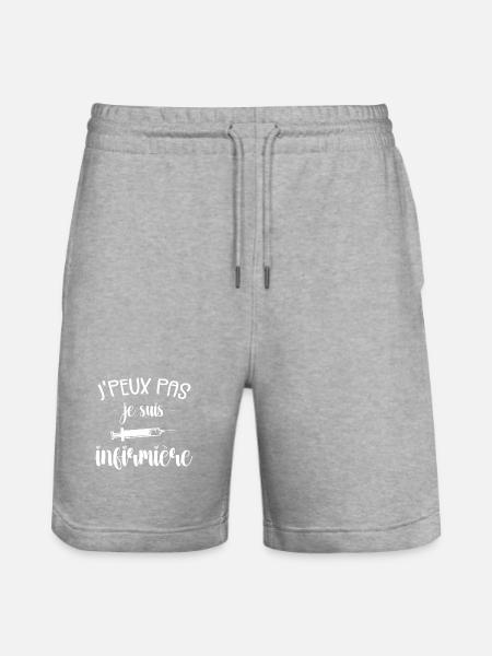 I can't, I'm a nurse - Stanley/Stella Trainer Unisex Organic Jogging Shorts - heather grey