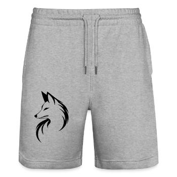 Renards Renards - Short de jogging bio TRAINER Stanley/Stella unisexe - gris chiné - Devant - Nik (191cm) & Marisol (170cm)