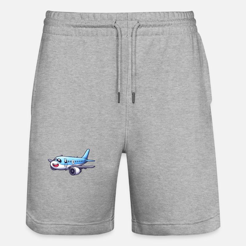Avion mignon - Short de jogging bio TRAINER Stanley/Stella unisexe - gris chiné