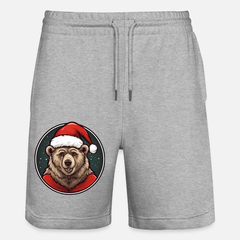 Noël de l’ours brun - Short de jogging bio TRAINER Stanley/Stella unisexe - gris chiné