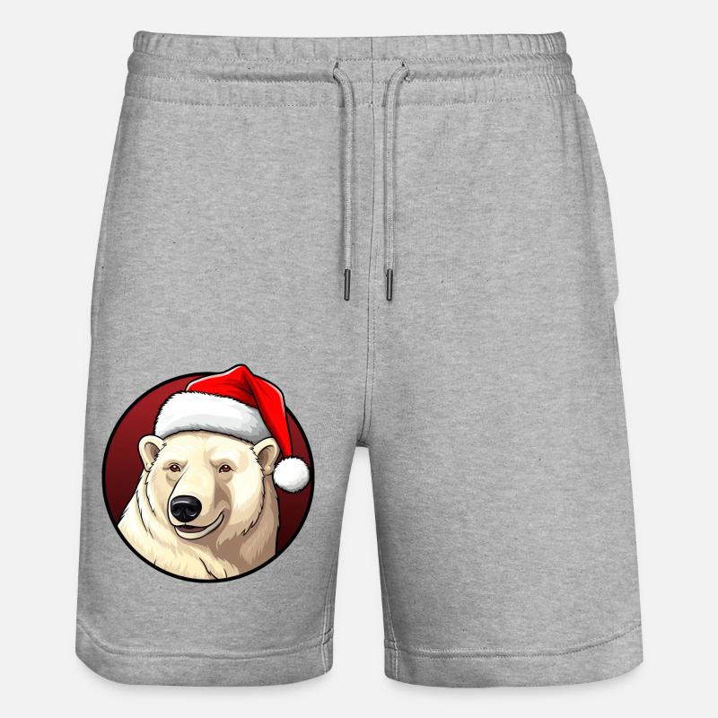 Noël des ours polaires - Short de jogging bio TRAINER Stanley/Stella unisexe - gris chiné