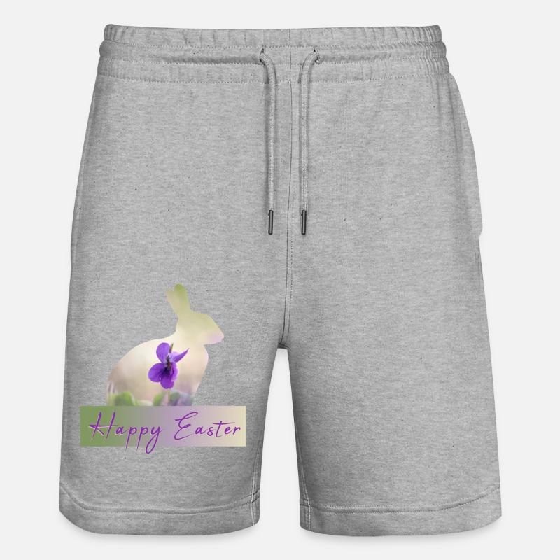 Joyeuses Pâques - Short de jogging bio TRAINER Stanley/Stella unisexe - gris chiné