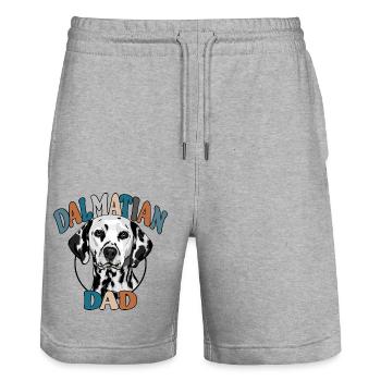 Dalmatian Dad Hunde Hund Wilsigns - Stanley/Stella Unisex Bio Joggingshorts Trainer  - Grau meliert - Vorne - Nik (191cm) & Marisol (170cm)