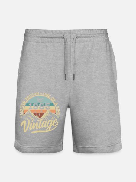 Alkuperäinen vuosikerta 1995 syntymäpäivälahja 1995 - Stanley/Stella Trainer unisex luomu-collegeshortsit - harmaasävyinen