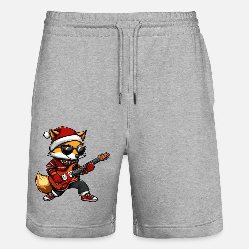 Guitare de Noël Fox - Short de jogging bio TRAINER Stanley/Stella unisexe - gris chiné