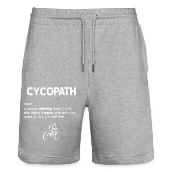 Cycopath Definition Chronic Bike Disorder Humor - Stanley/Stella Unisex Bio Joggingshorts Trainer  - Grau meliert - Vorne - Nik (191cm) & Marisol (170cm)