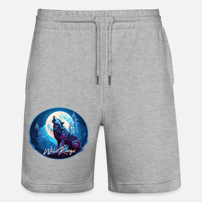 Wolf - Stanley/Stella Unisex Bio Joggingshorts Trainer  - Grau meliert
