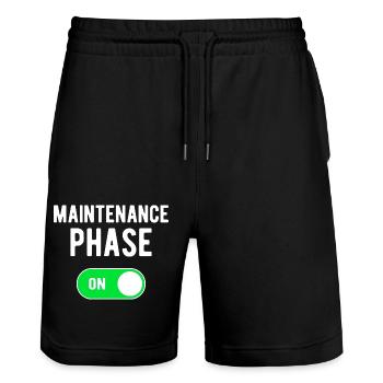 Phase d’entretien ON Entraînement de musculation de poids - Short de jogging bio TRAINER Stanley/Stella unisexe - noir - Devant - Nik (191cm) & Marisol (170cm)