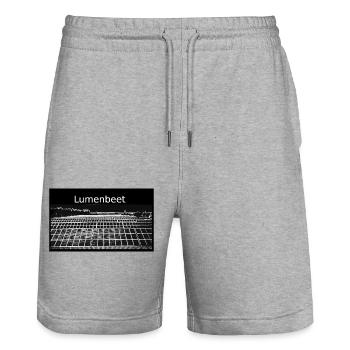 Lumenbeet - Stanley/Stella Unisex Bio Joggingshorts Trainer  - Grau meliert - Vorne - Nik (191cm) & Marisol (170cm)