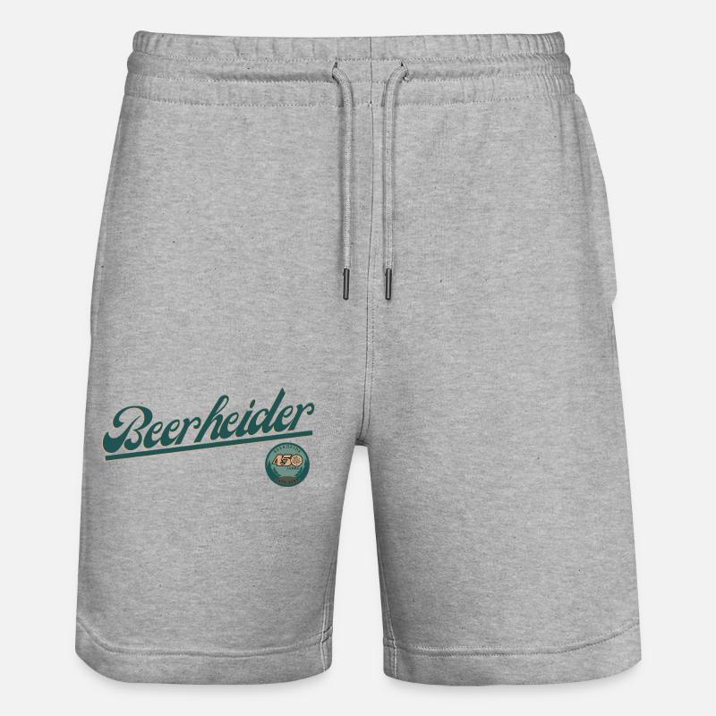 Beerheider - Stanley/Stella Unisex Bio Joggingshorts Trainer  - Grau meliert